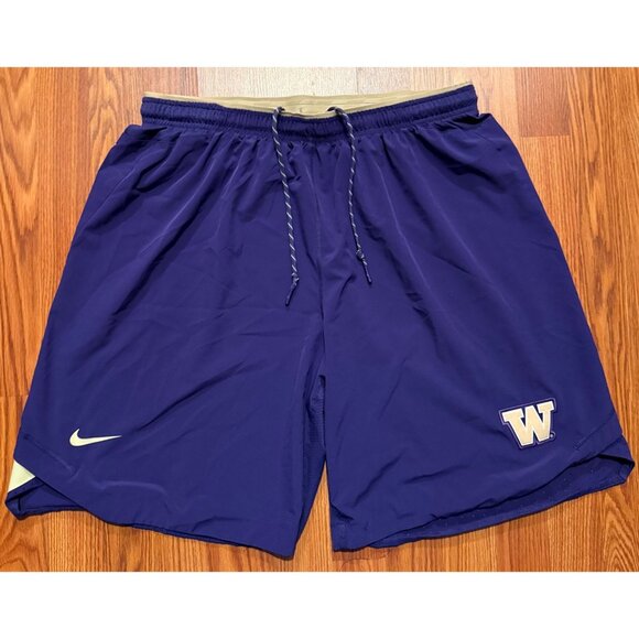 Nike x Washington Huskies Team Shorts Mens 2XL 8" Purple Athletic - Picture 1 of 7